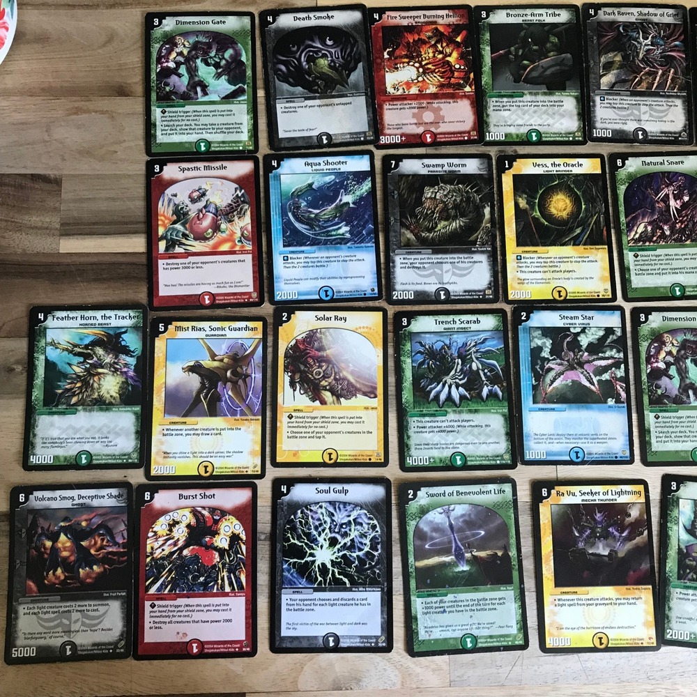 Duel Masters TCG Card Lot 24 Count Wizards of the Coast Vintage 2004 Mixed Set